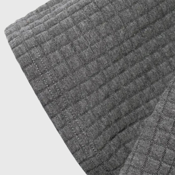 Heren Getextureerd Poloshirt met Borstzakje en Knopen