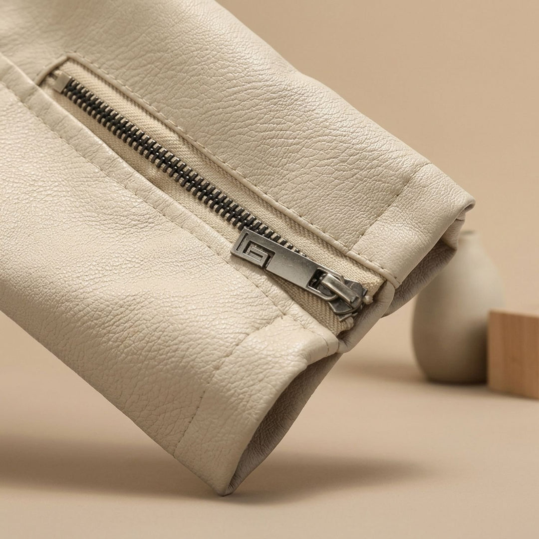 Heren Gevoerde Leren Winterjas met Afneembare Capuchon