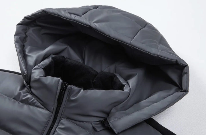 Heren Gewatteerde Hybride Winterjas met Capuchon