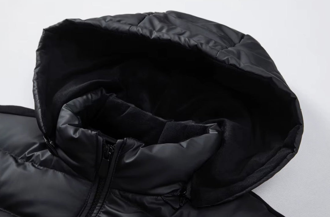 Heren Gewatteerde Hybride Winterjas met Capuchon