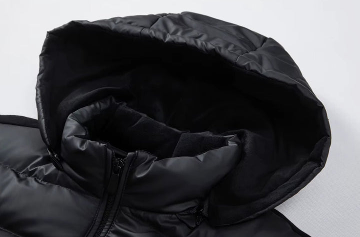 Heren Gewatteerde Hybride Winterjas met Capuchon