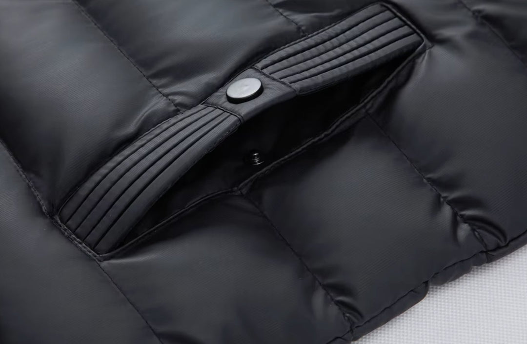 Heren Gewatteerde Hybride Winterjas met Capuchon