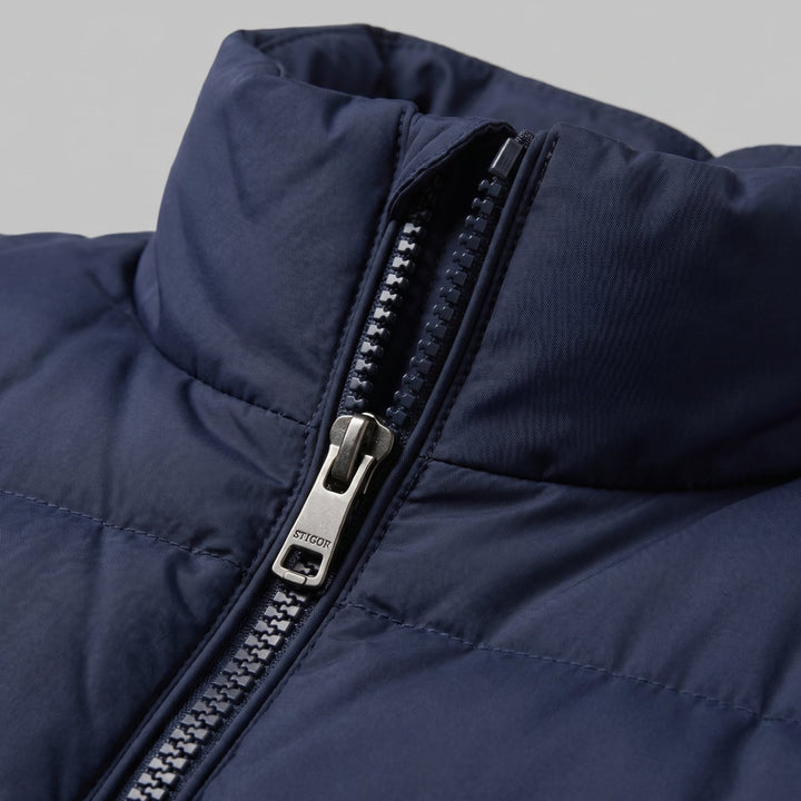 Heren Gewatteerde Mouwloze Puffer Gilet met Staande Kraag