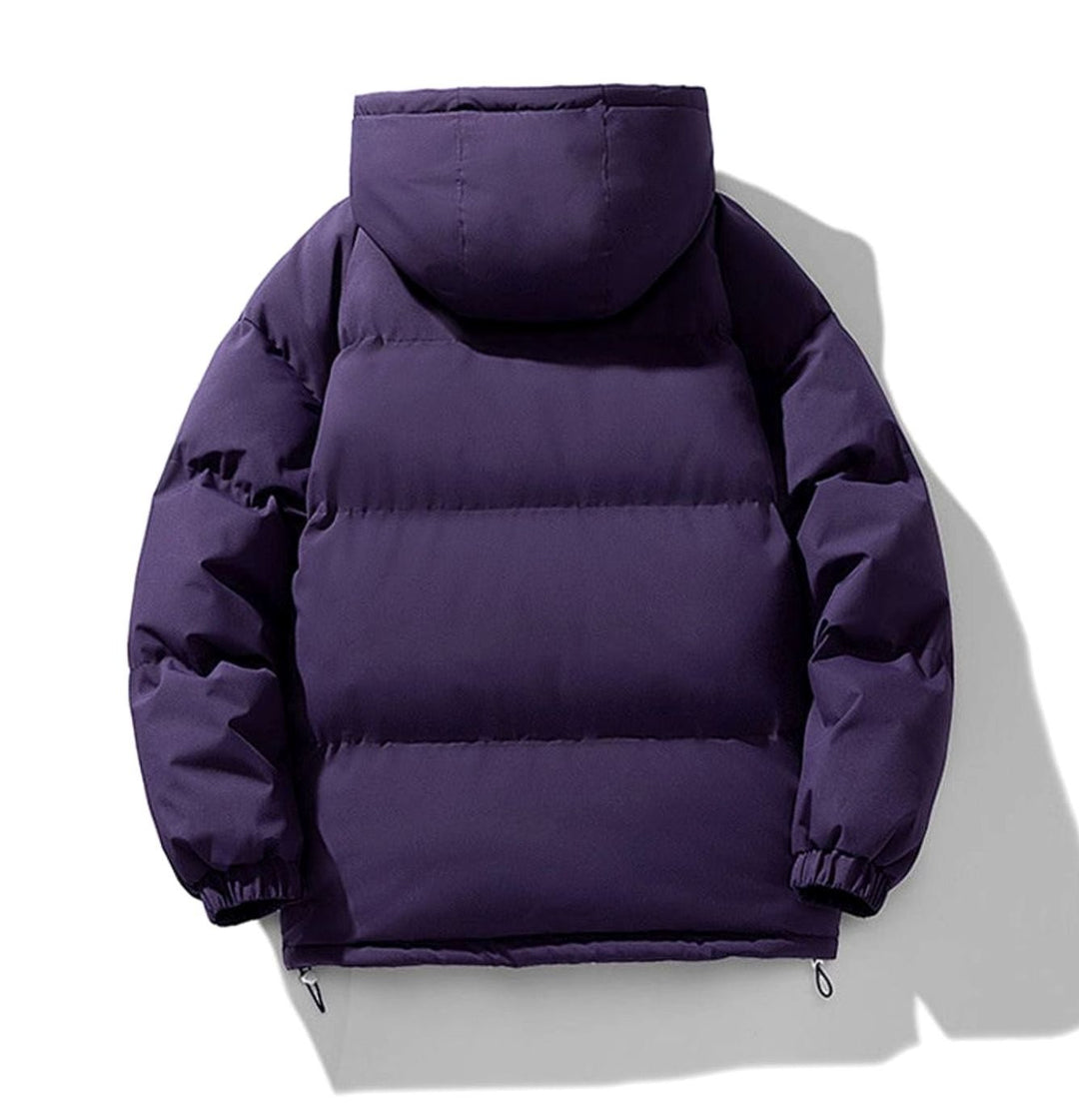 Heren Gewatteerde Puffer Winterjas met Capuchon en Ritssluiting
