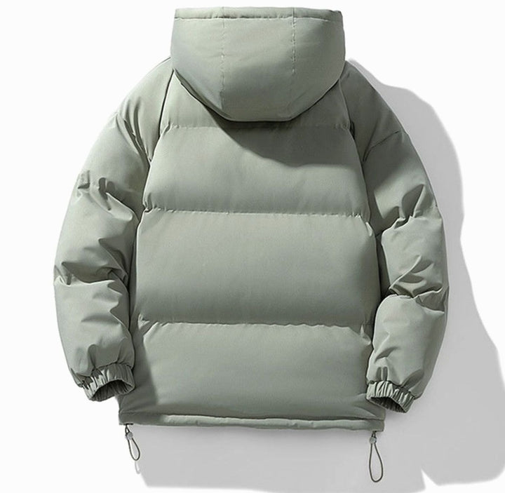 Heren Gewatteerde Puffer Winterjas met Capuchon en Ritssluiting