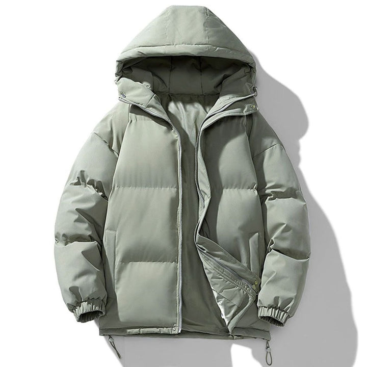 Heren Gewatteerde Puffer Winterjas met Capuchon en Ritssluiting - Groen
