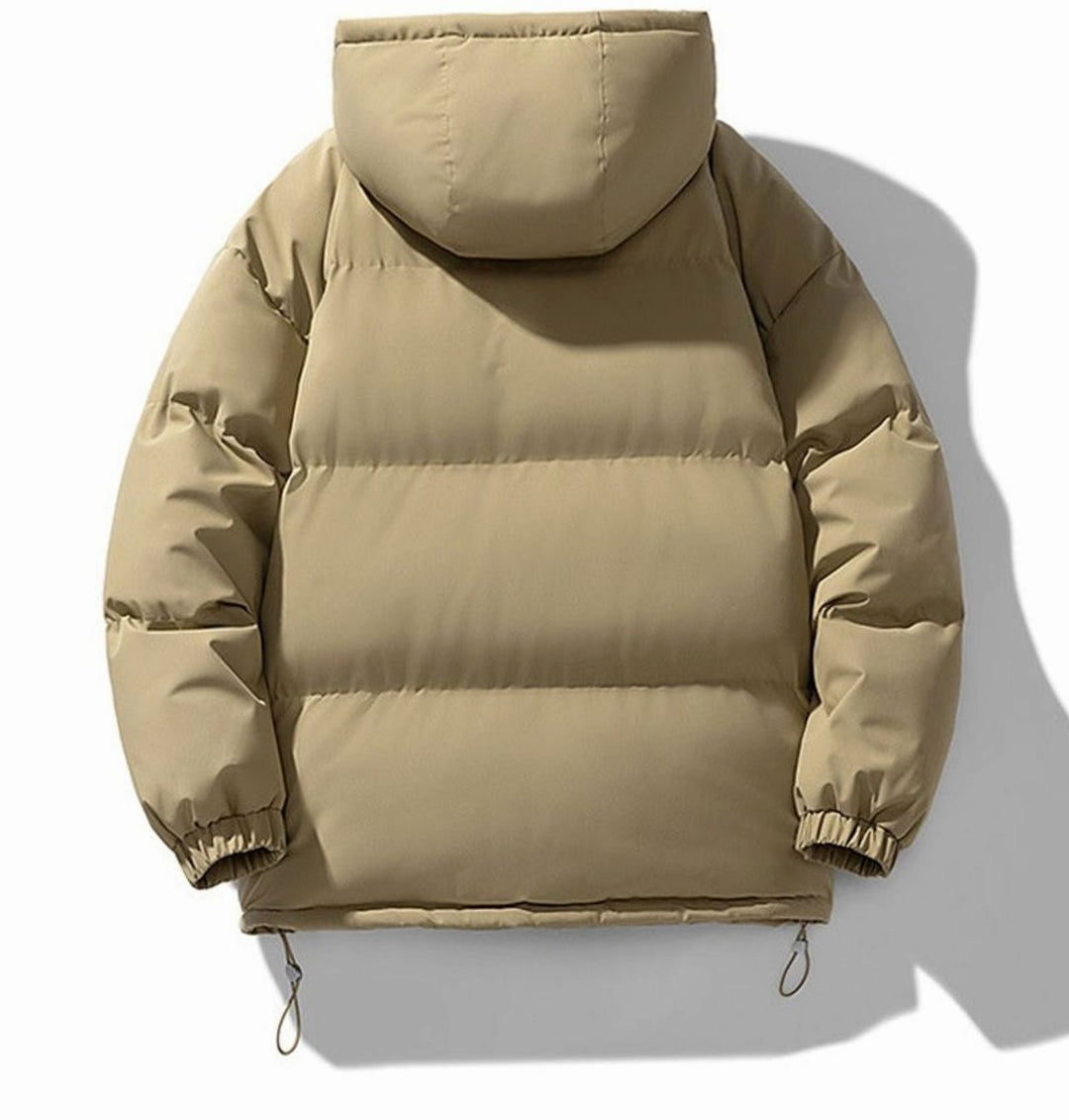 Heren Gewatteerde Puffer Winterjas met Capuchon en Ritssluiting