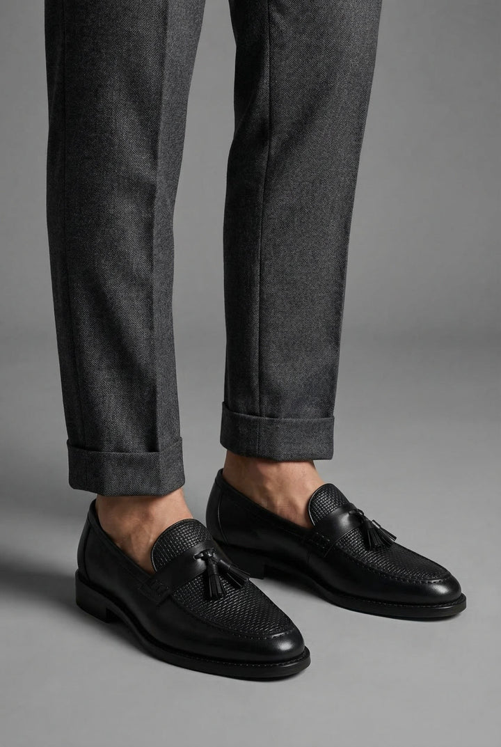 Heren Geweven Kwastje Instapper Loafers