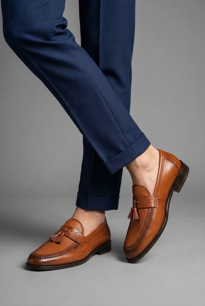 Heren Geweven Kwastje Instapper Loafers