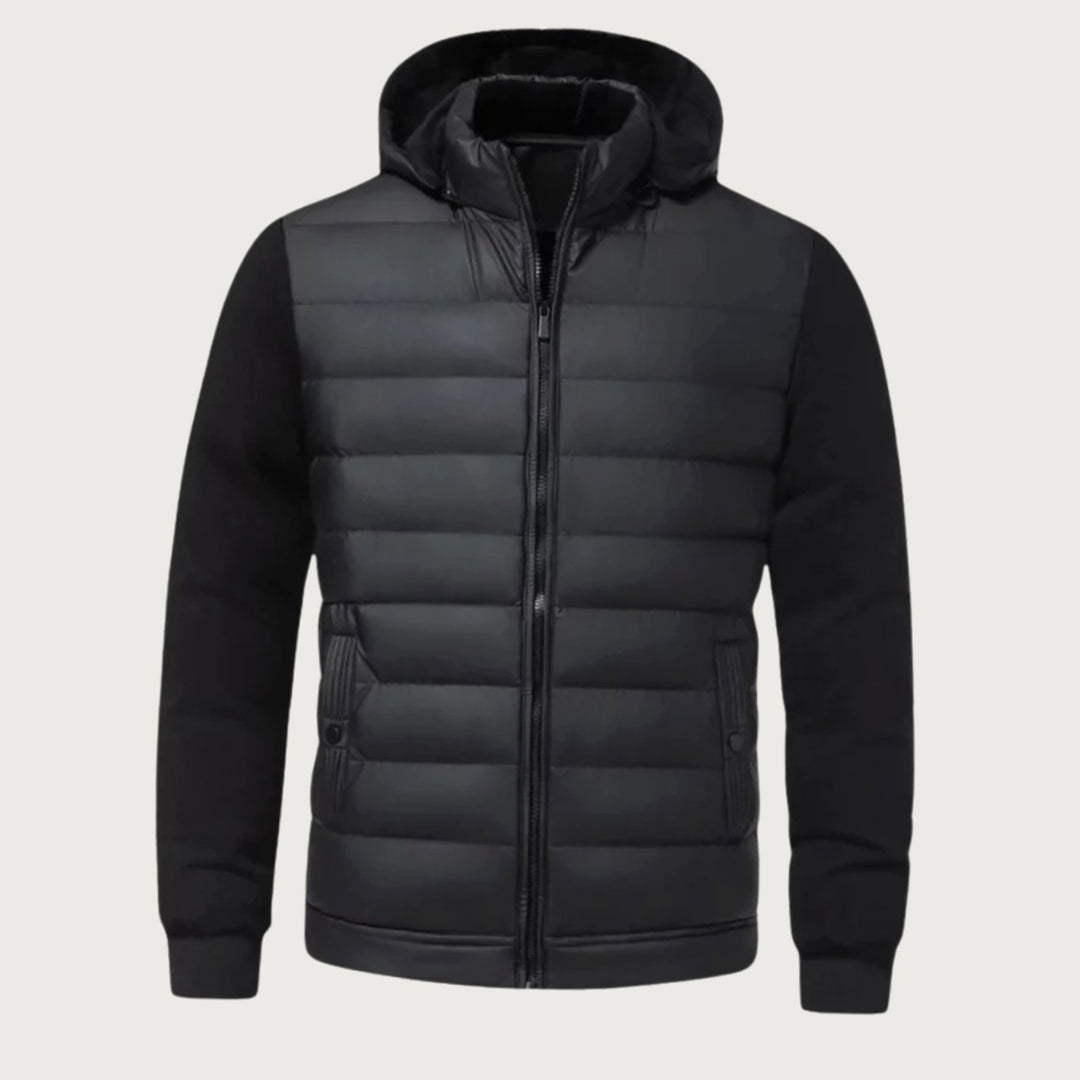 Heren Hybride Gewatteerde Winterjas met Capuchon Ritssluiting