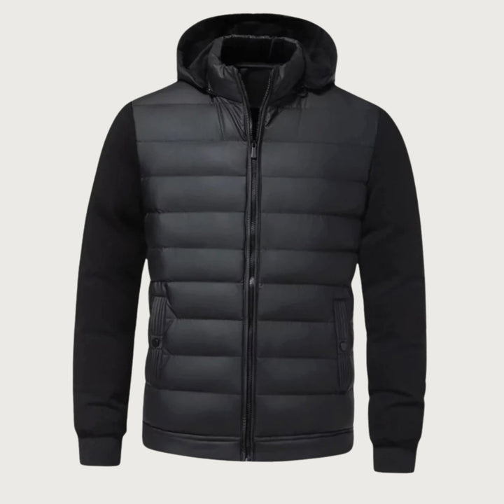 Heren Hybride Gewatteerde Winterjas met Capuchon Ritssluiting