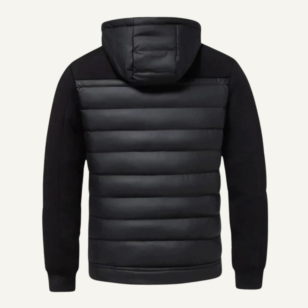 Heren Hybride Gewatteerde Winterjas met Capuchon Ritssluiting