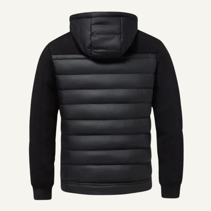Heren Hybride Gewatteerde Winterjas met Capuchon Ritssluiting