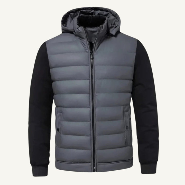 Heren Hybride Gewatteerde Winterjas met Capuchon Ritssluiting