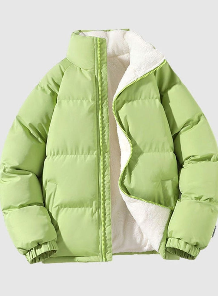 Heren Jas Fleece-Gevoerd Lichtgewicht Pufferjack Regular Fit - Groen