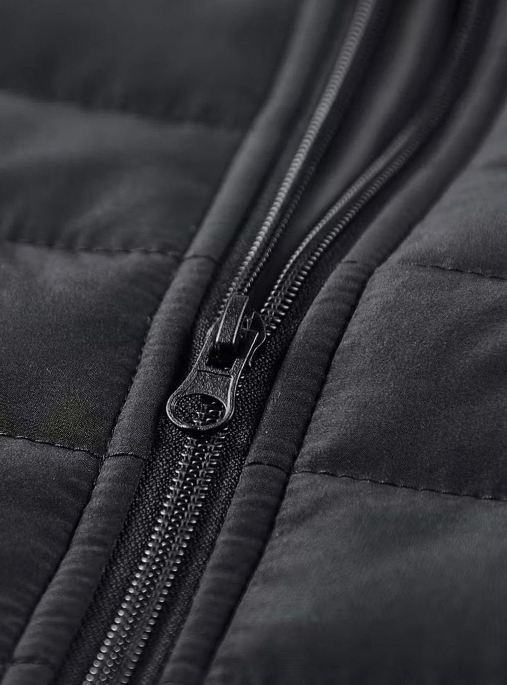 Heren jas gewatteerde slim fit stehkraag ritssluiting