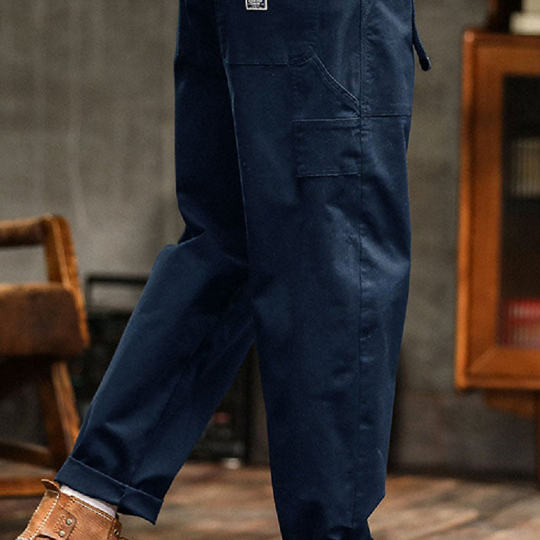 Heren Katoenen Utility Cargo Pantalon met Zakken Relaxed Fit