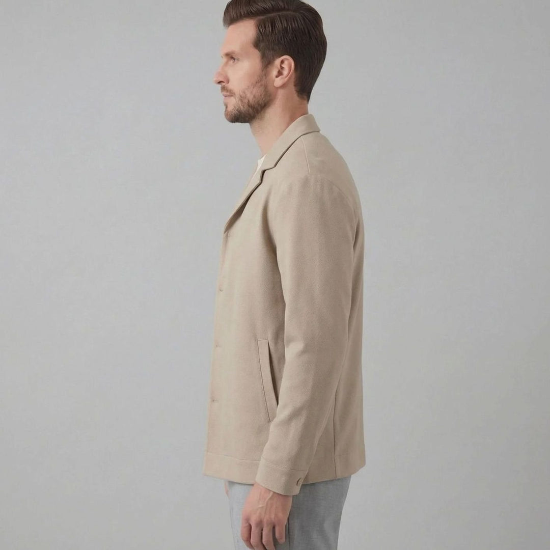 Heren Klassieke Getextureerde Single-Breasted Blazer Regular Fit