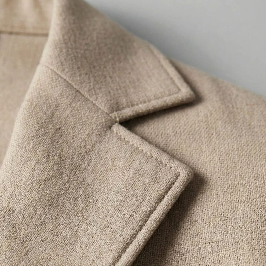 Heren Klassieke Getextureerde Single-Breasted Blazer Regular Fit