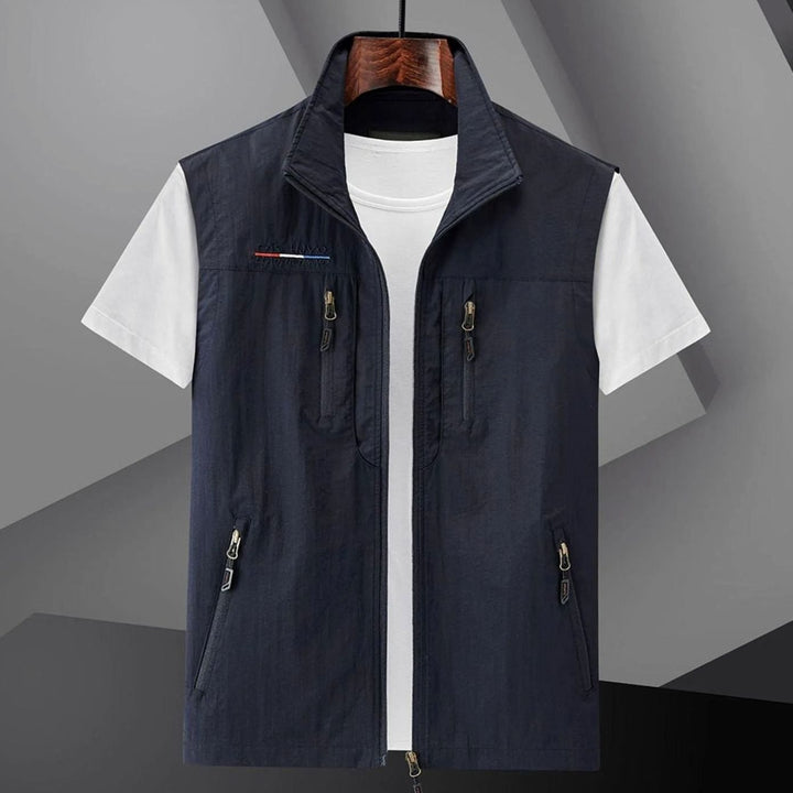 Heren Lichtgewicht Bodywarmer Heren met Meerdere Zakken - Donkerblauw