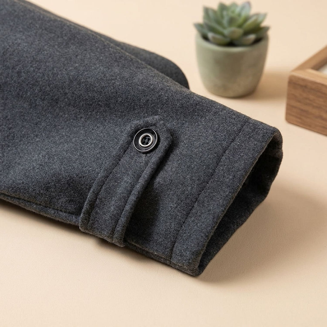 Heren Longline Winterjas met Dubbele Knoopsluiting