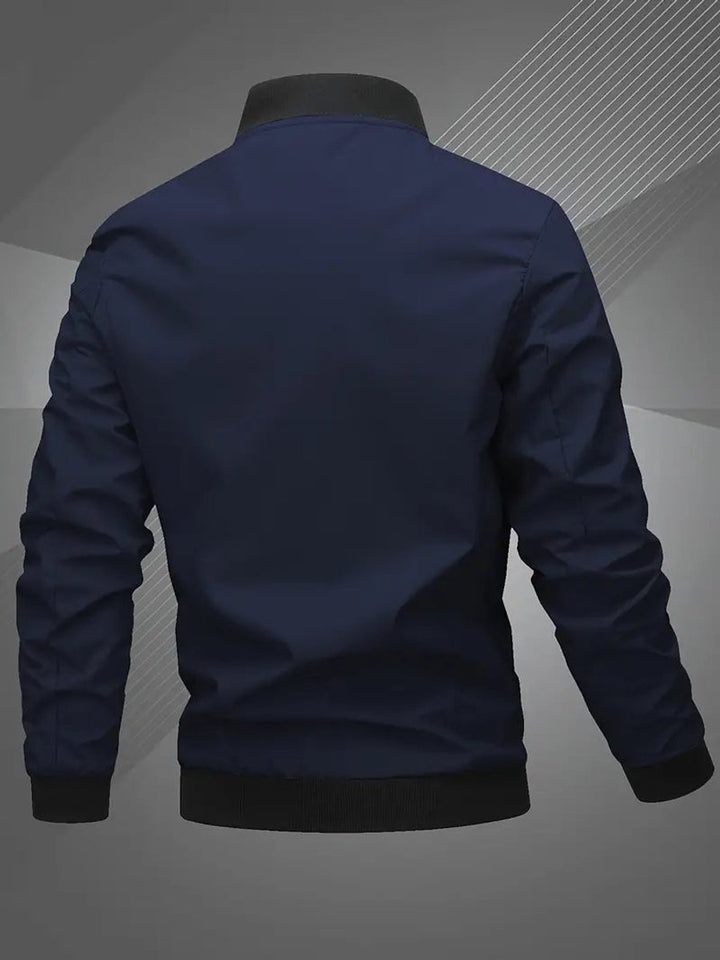 Heren Mens Bomber Jacket Polyester Baseballkraag Ritssluiting