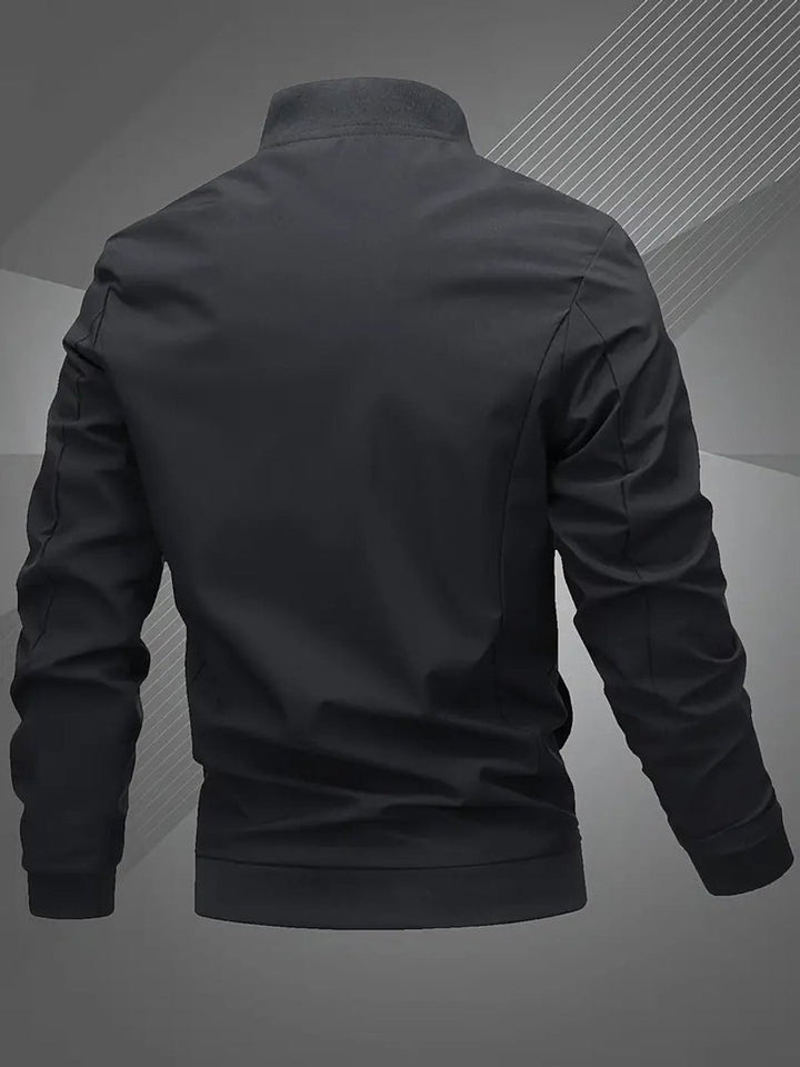 Heren Mens Bomber Jacket Polyester Baseballkraag Ritssluiting