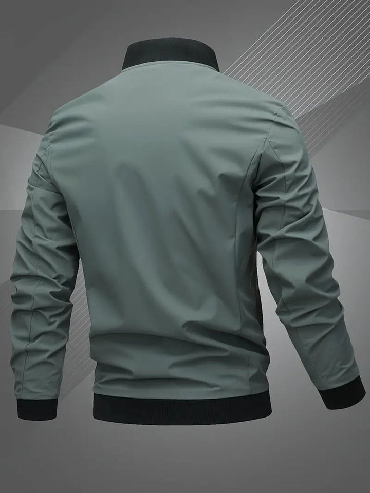 Heren Mens Bomber Jacket Polyester Baseballkraag Ritssluiting