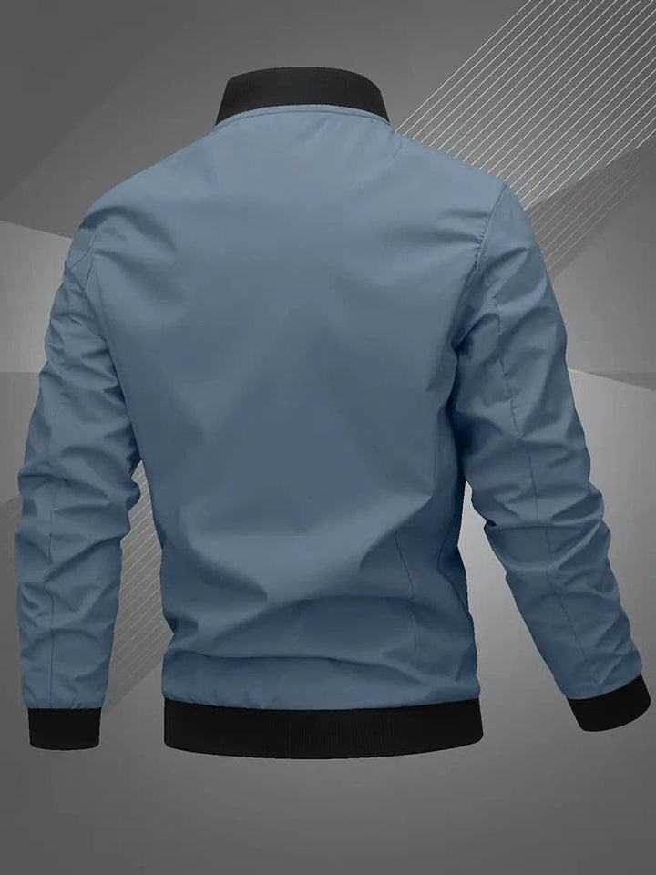 Heren Mens Bomber Jacket Polyester Baseballkraag Ritssluiting