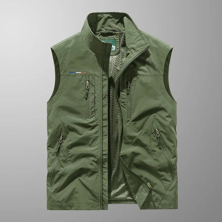 Heren mens gilet mouwloos ademend cargo bodywarmer - Groen