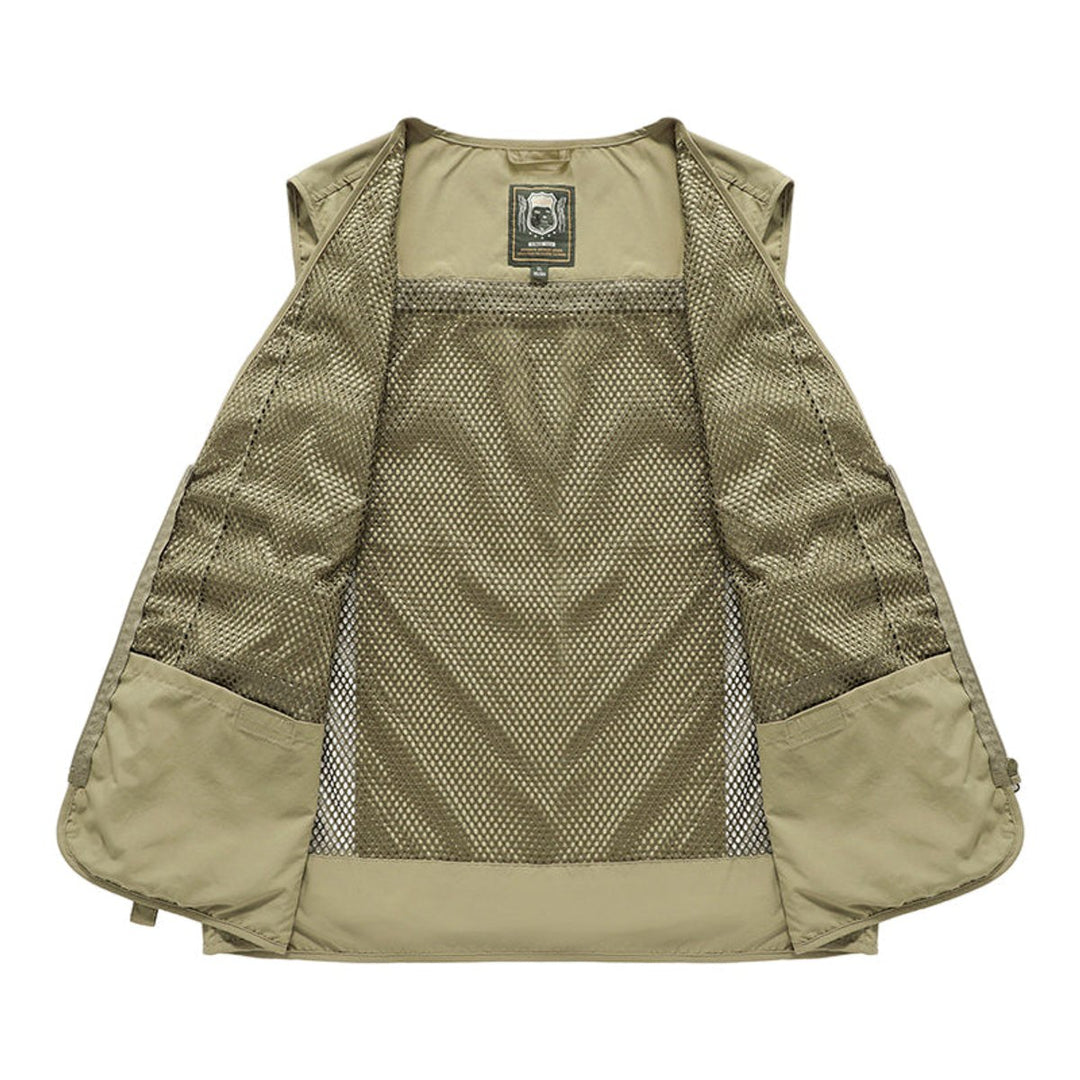 Heren Mens Gilet Mouwloos Outdoor Vest Veelzakkig Nylon