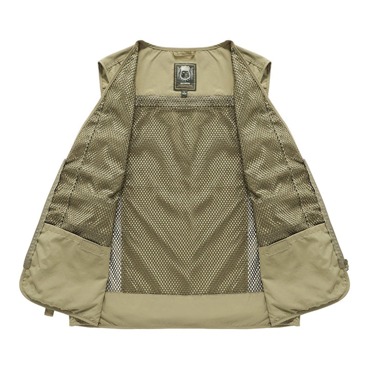 Heren Mens Gilet Mouwloos Outdoor Vest Veelzakkig Nylon
