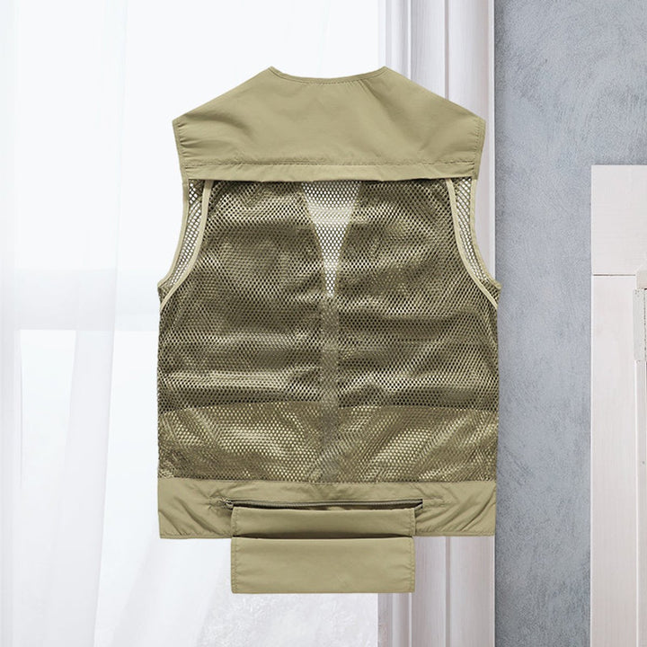 Heren Mens Gilet Mouwloos Outdoor Vest Veelzakkig Nylon