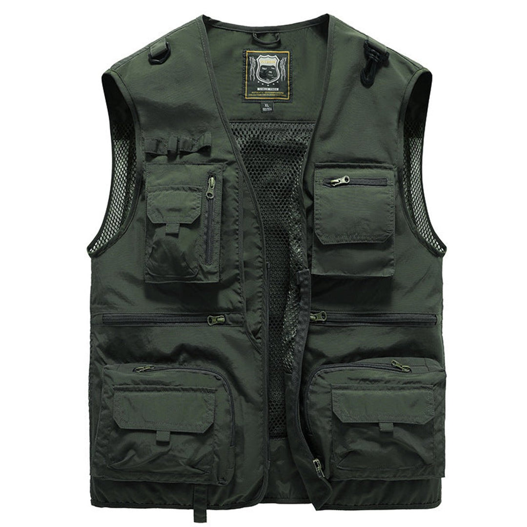 Heren Mens Gilet Mouwloos Outdoor Vest Veelzakkig Nylon