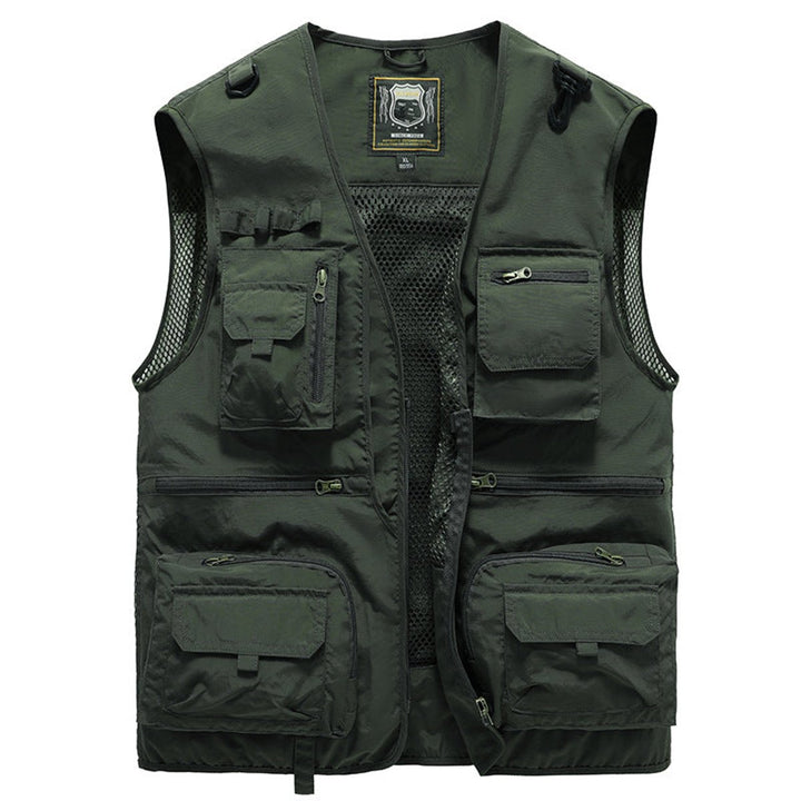Heren Mens Gilet Mouwloos Outdoor Vest Veelzakkig Nylon