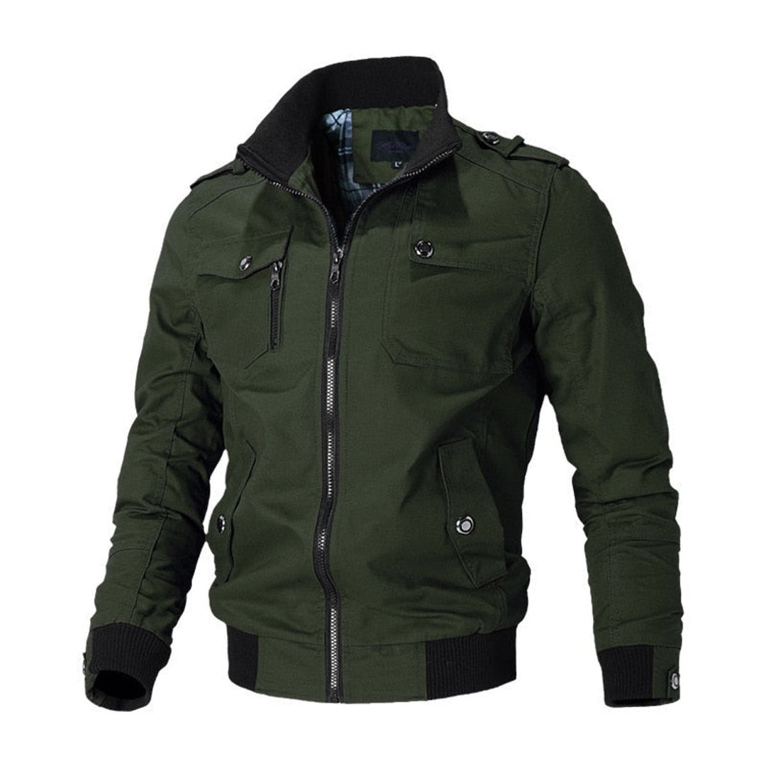 Heren Militair Stijl Mens Bomber Jacket Gewatteerde Winterjas - Groen