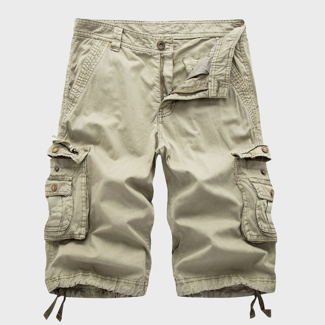 Heren Multi-Pocket Verstelbare Cargo Short - Beige