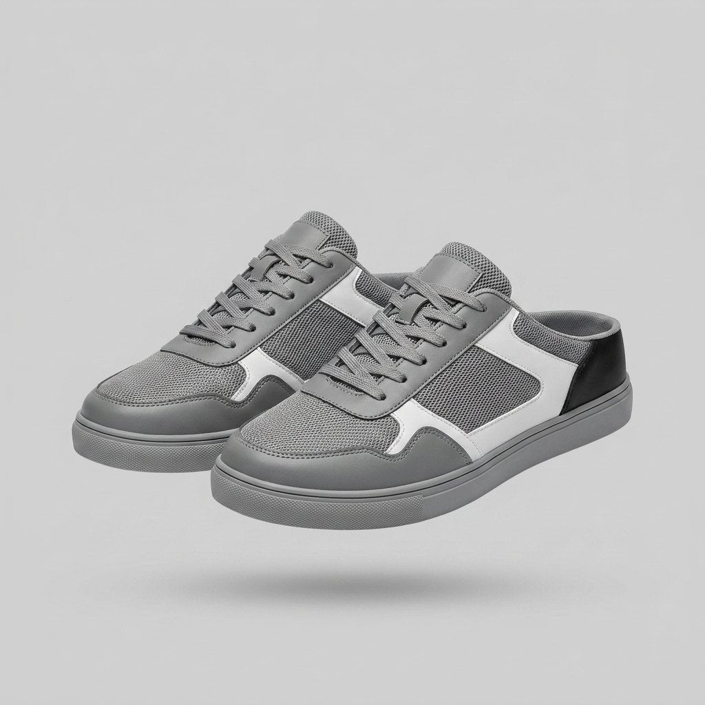 Heren Orthopedische Instap Sneakers Mesh Veters - Gray