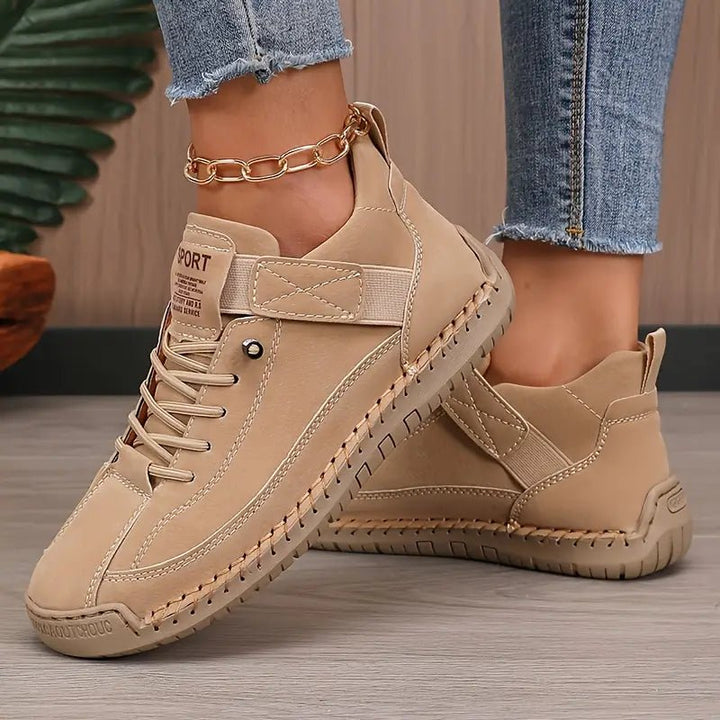 Heren Orthopedische Memory-Foam Instap Sneakers - Khaki