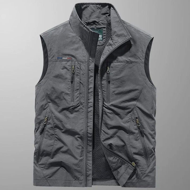 Heren Outdoor Bodywarmer Opstaande Kraag Ritszakken Mouwloos Vest