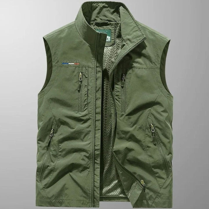 Heren Outdoor Bodywarmer Opstaande Kraag Ritszakken Mouwloos Vest