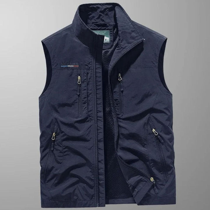 Heren Outdoor Bodywarmer Opstaande Kraag Ritszakken Mouwloos Vest