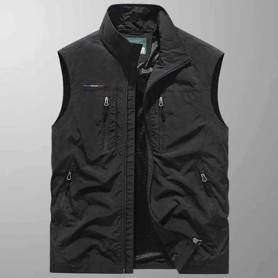 Heren Outdoor Bodywarmer Opstaande Kraag Ritszakken Mouwloos Vest