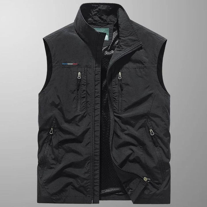 Heren Outdoor Bodywarmer Opstaande Kraag Ritszakken Mouwloos Vest