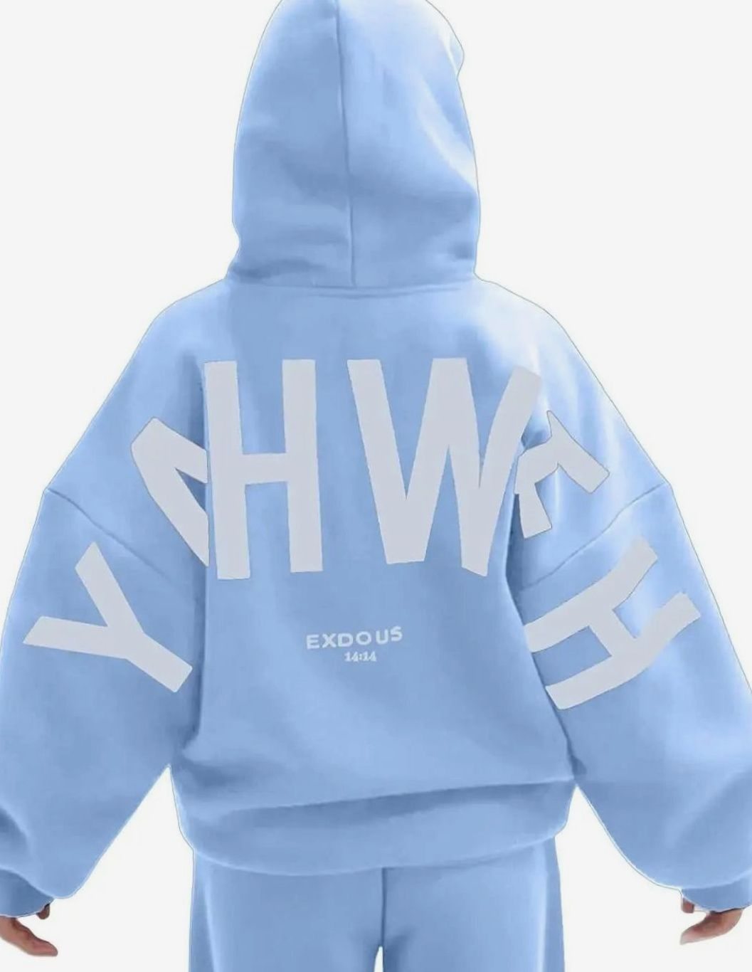 Heren Oversized Fleece Hoodie met Opdruk Streetwear - Yahweh