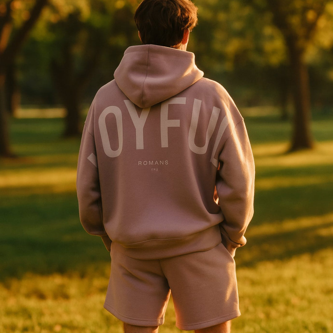Heren Oversized Fleece Hoodie met Opdruk Streetwear