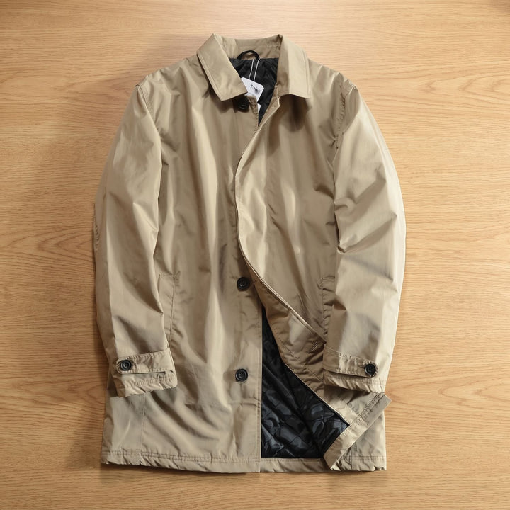 Heren Oversized Gewatteerde Longline Winterjas met Wrapvoorkant