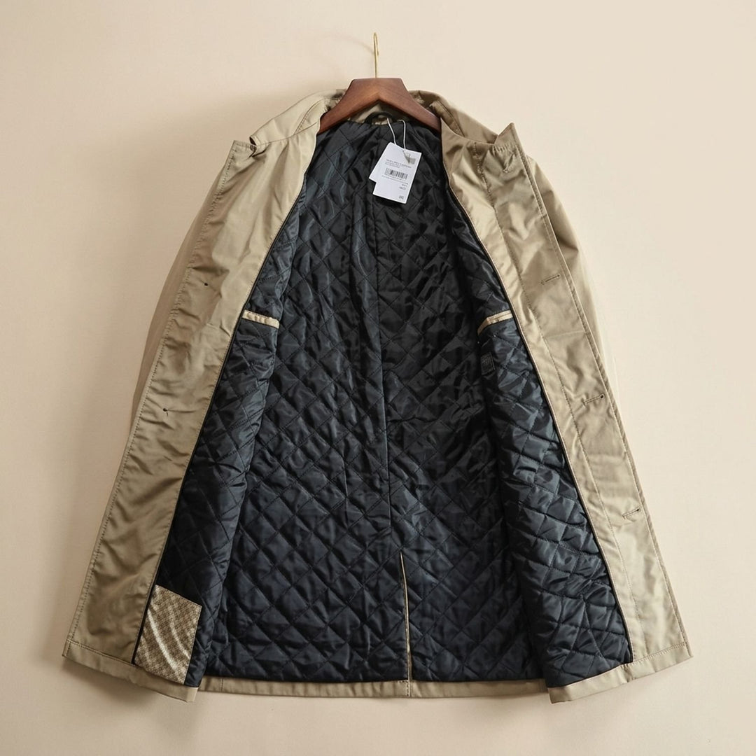 Heren Oversized Gewatteerde Longline Winterjas met Wrapvoorkant