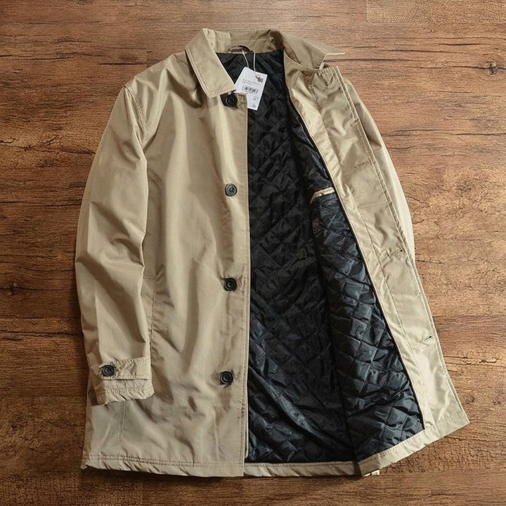 Heren Oversized Gewatteerde Longline Winterjas met Wrapvoorkant