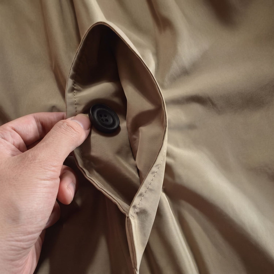 Heren Oversized Gewatteerde Longline Winterjas met Wrapvoorkant